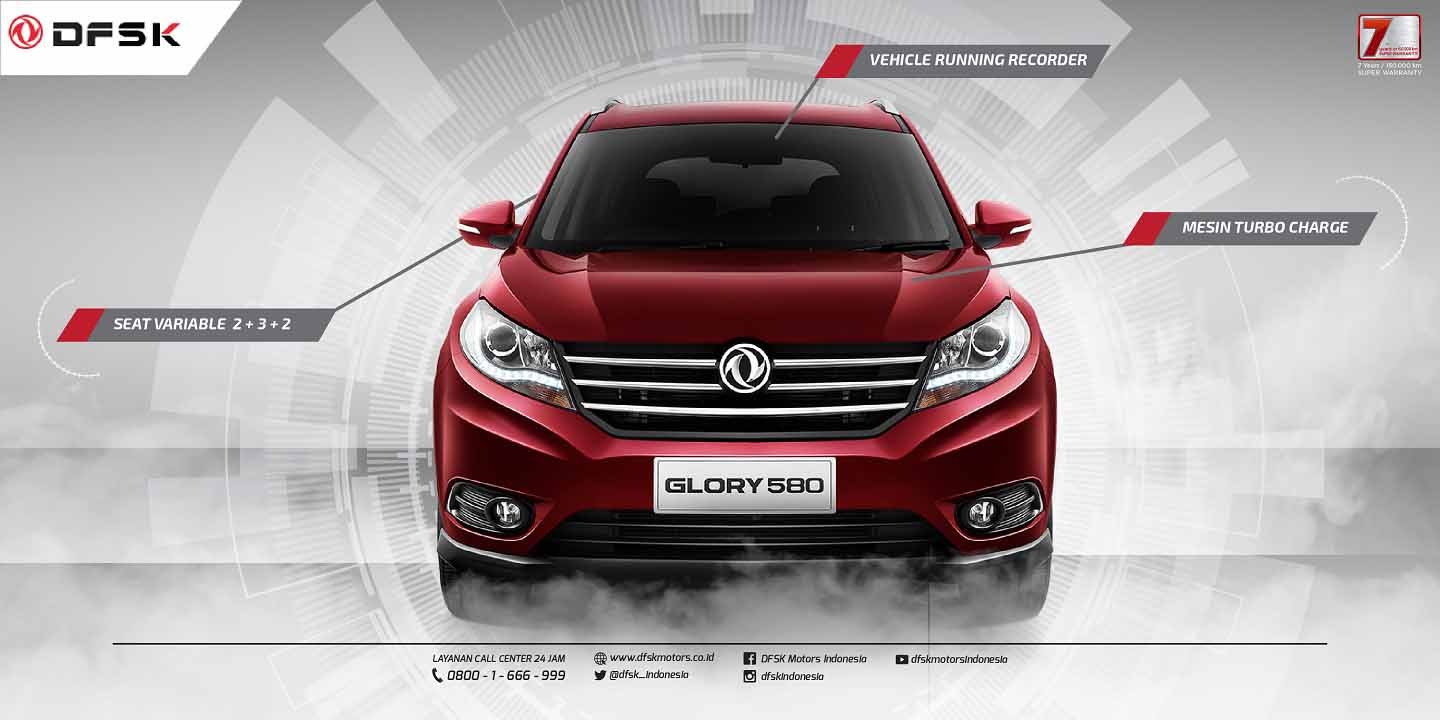 Inilah fitur fitur teknologi di mobil DFSK Glory 580