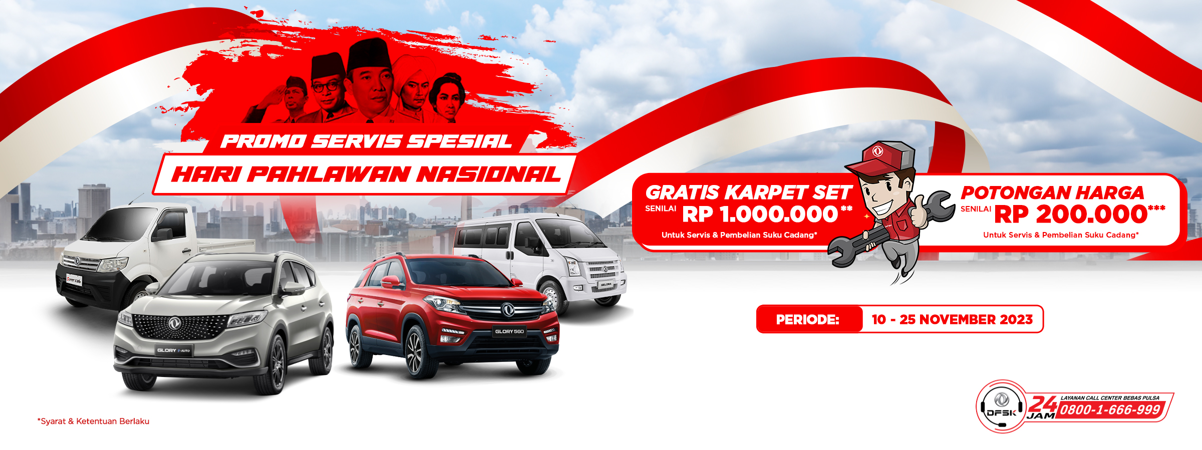 Promo Servis Spesial – Hari Pahlawan Nasional